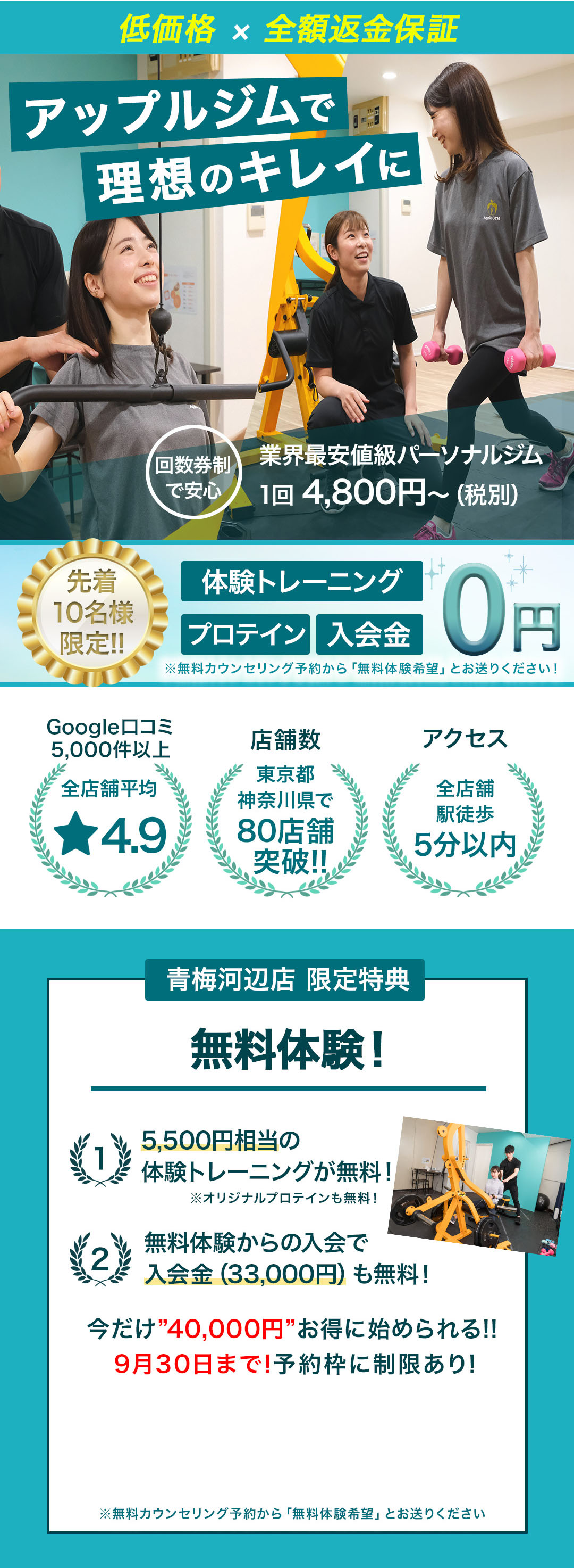 アップルジムで理想のキレイに